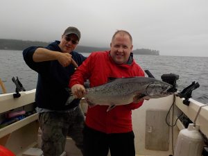 Castle Point Salmon Fishing With Hook`n Them Up Fishing Charters